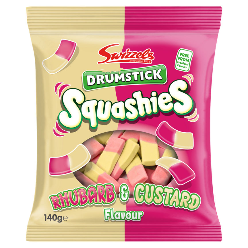 Swizzels Drumstick Squashies Rhubarb & Custard Flavour GOODS ASDA   