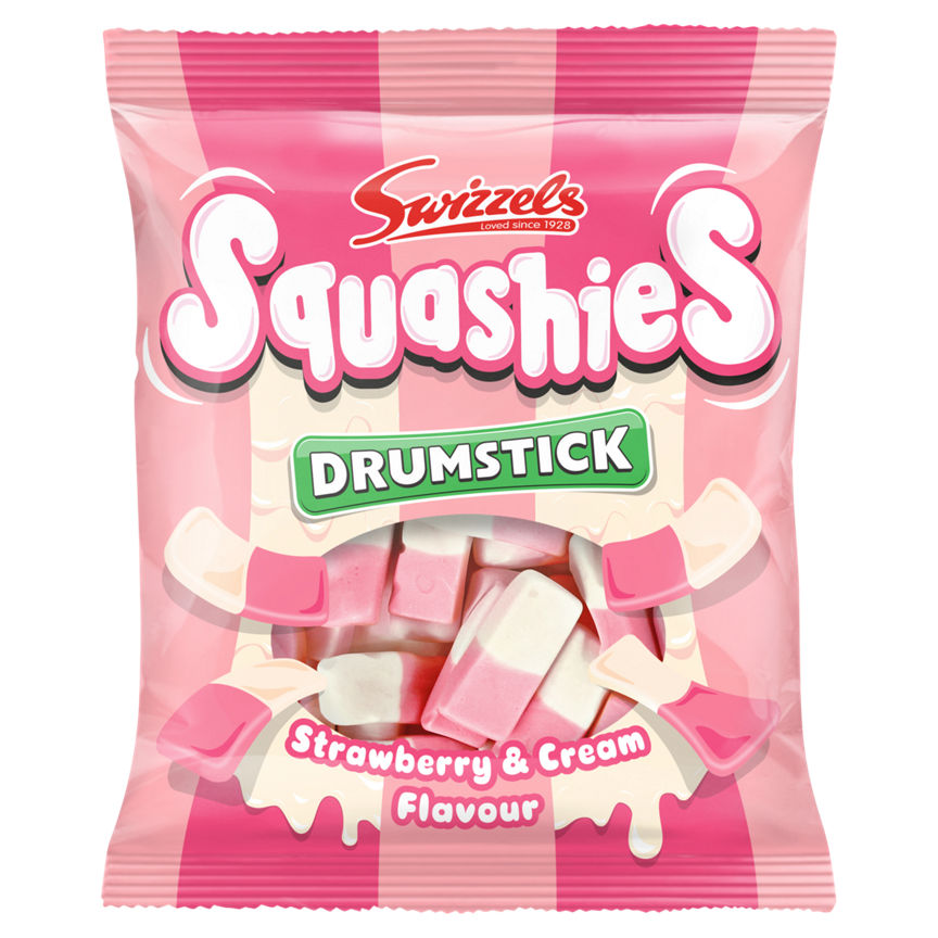 Swizzels Drumstick Squashies Strawberry & Cream Flavour 140g