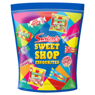 Swizzels Sweet Shop Favourites Pouch 375g, imported from the UK
