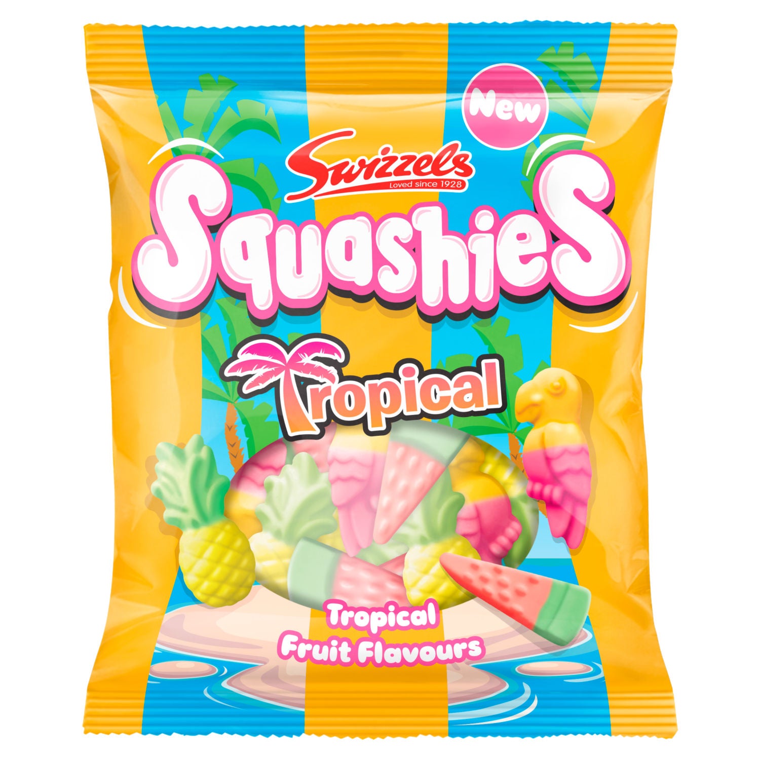 Swizzels Squashies Tropical chewy sweets 100g (British brand)