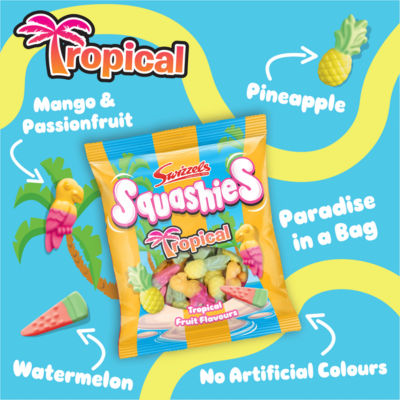 Swizzels Squashies Tropical chewy sweets 100g (British brand)