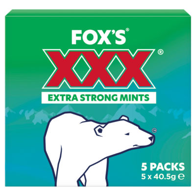 Fox's extra strong mints 5 x 40.5g (British brand)