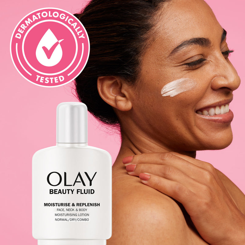 Olay Beauty Fluid face and neck lotion 200ml, imported from the UK
