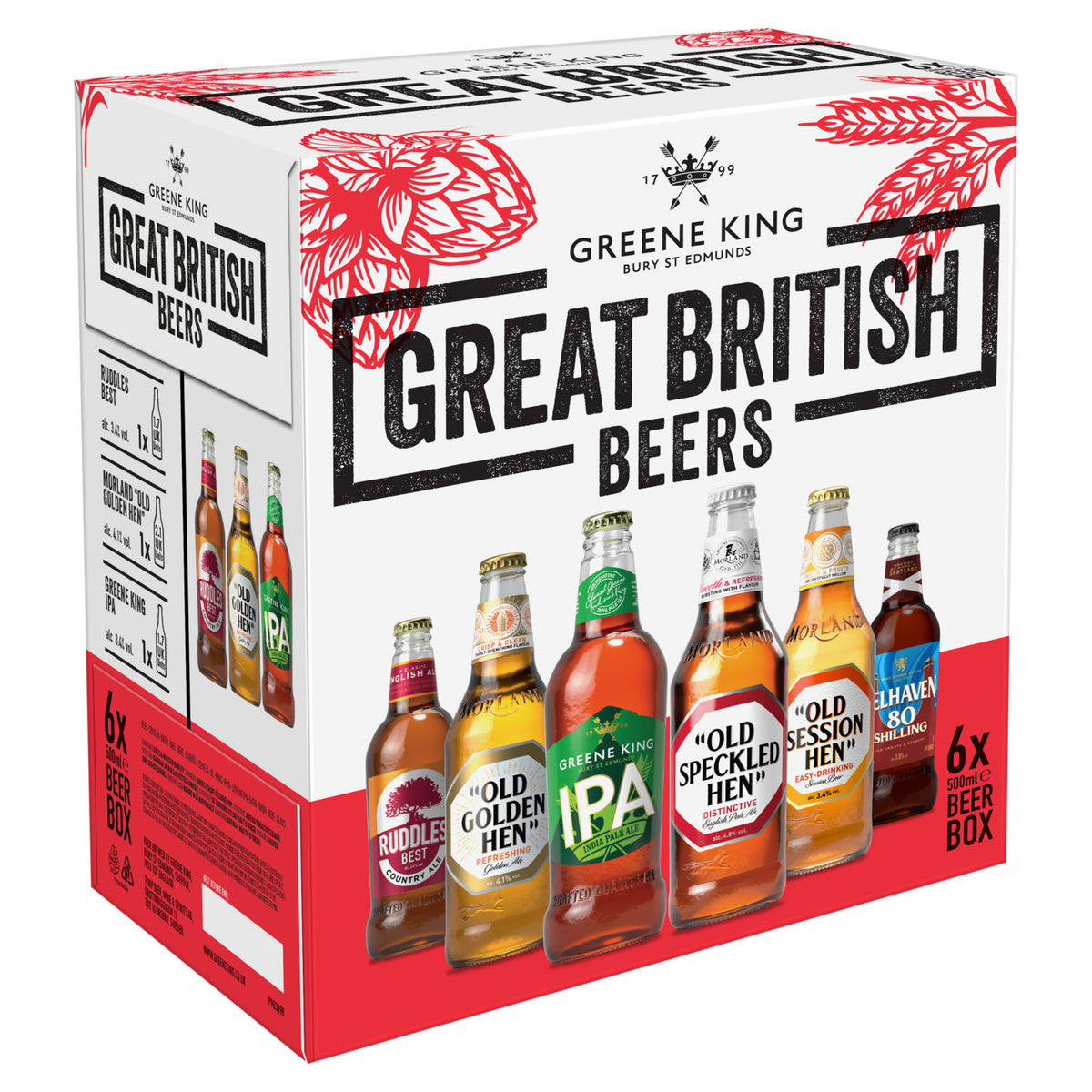 Greene King Great British Beers mixed case 6 x 500ml - British product
