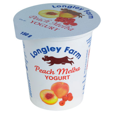 زبادي Longley Farm بالخوخ ميلبا 150 جم