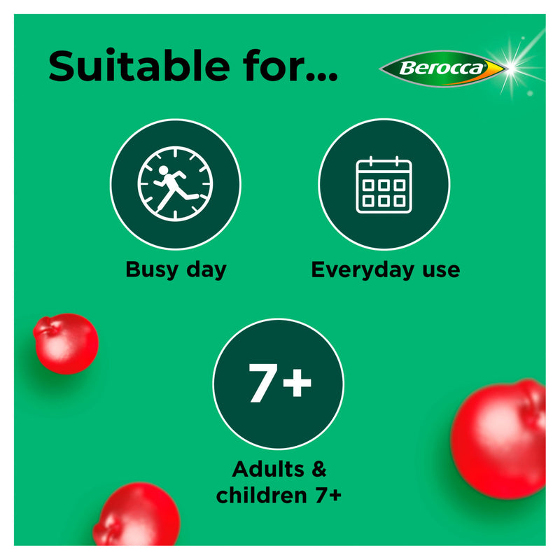 Berocca cherry flavour vitamin gummies 60 gummies - British product