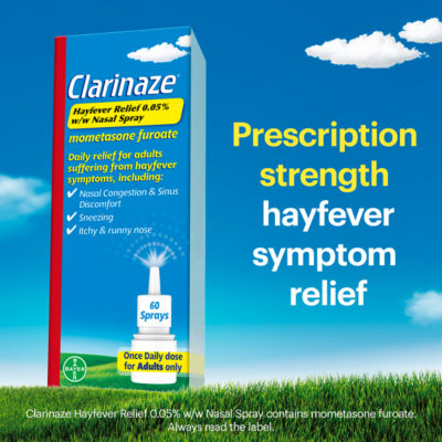Clarinaze Hayfever Relief nasal spray 10g - British product