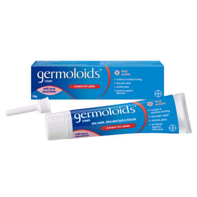 Germoloids Triple Action haemorrhoid cream 55g, imported from the UK