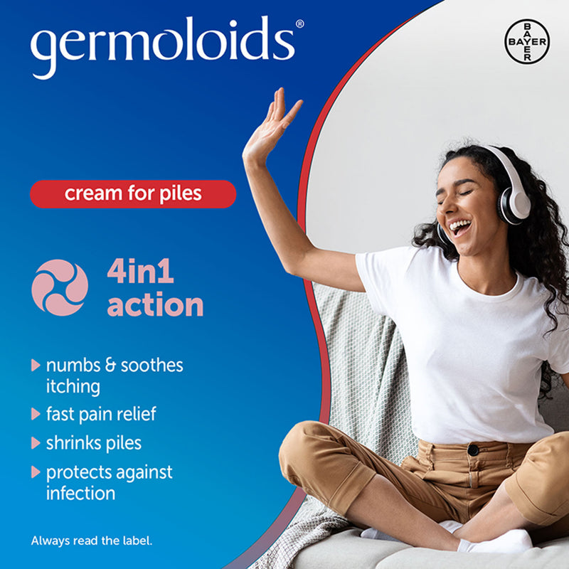 Germoloids Triple Action haemorrhoid cream 55g, imported from the UK