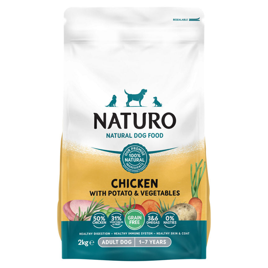 Naturo Natural Pet Food Chicken and Potato with Vegetables Adult Dog 1 to 7 Years 2kg GOODS ASDA   