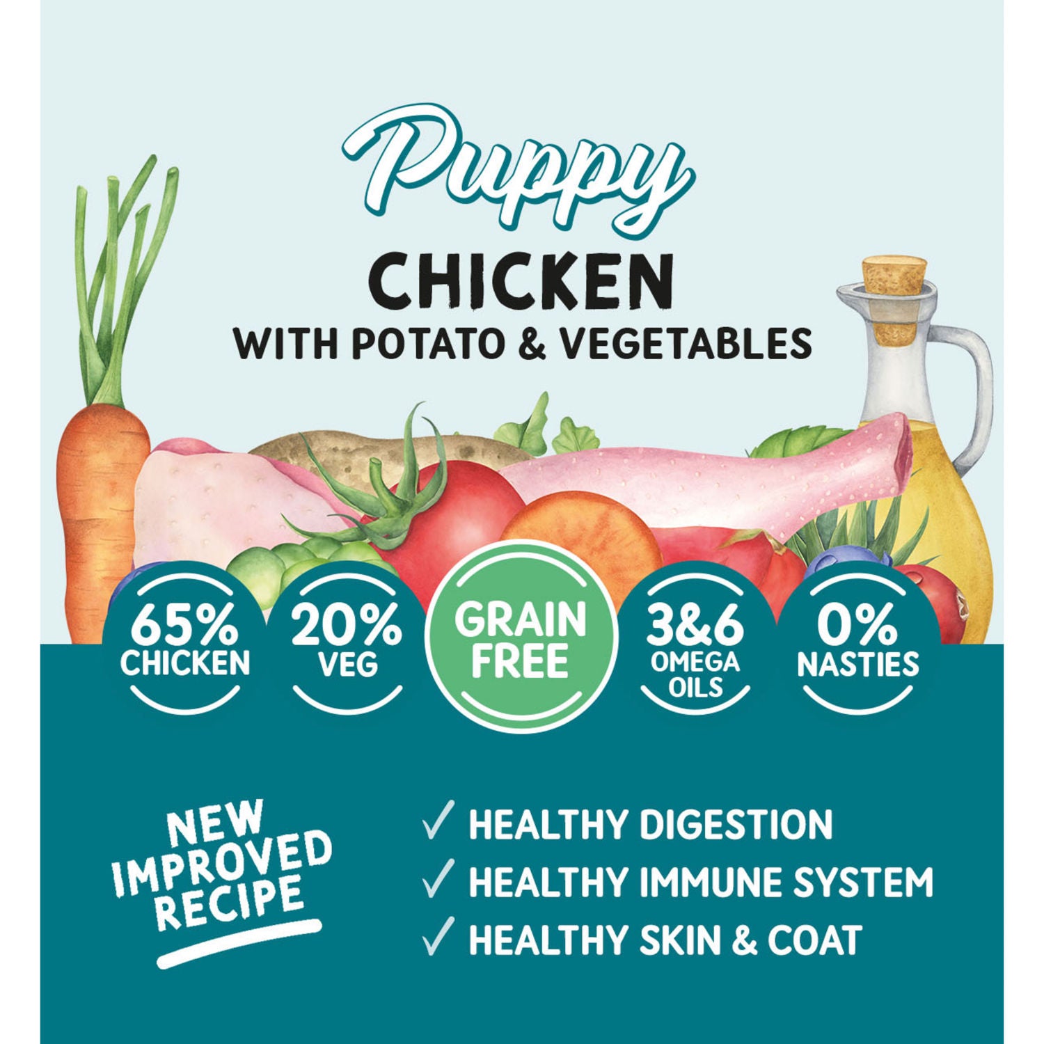 Naturo puppy dog food chicken vegetable 150g, imported from the UK