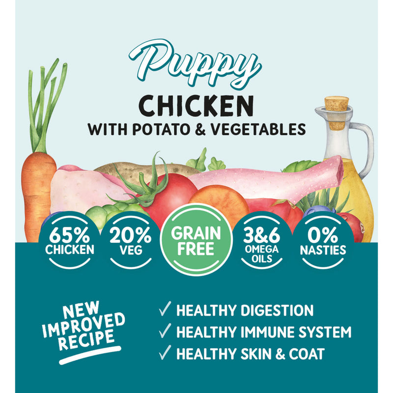 Naturo puppy dog food chicken vegetable 150g, imported from the UK