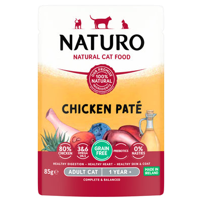 ASDA Naturo Natural Cat Food Chicken Paté Adult Cat Wet Food 85g- Buy online at McGrocer