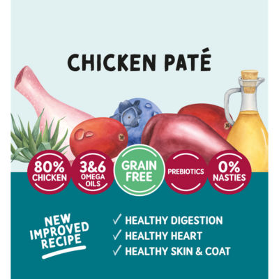 Naturo Chicken Paté cat food 85g, imported from the UK