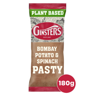 Ginsters Vegan Bombay Potato & Spinach Ready to Eat Pasty 180g