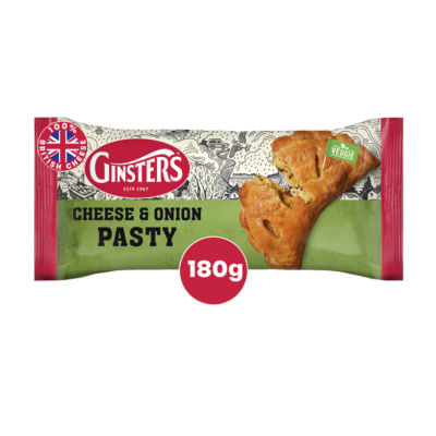 Ginsters Cheese and Onion Pasty 180g, UK version