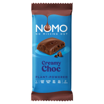 ASDA NOMO Deliciously Creamy Choc Bar Vegan Chocolate Bar 85g- Buy online at McGrocer