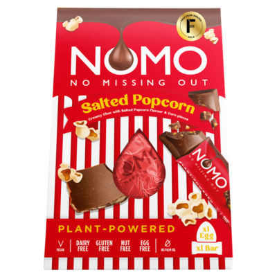 NOMO salted popcorn Easter egg and bar 158g - British product