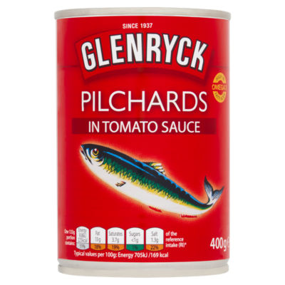 Glenryck Pilchards في صلصة الطماطم 400 جرام - منتج بريطاني