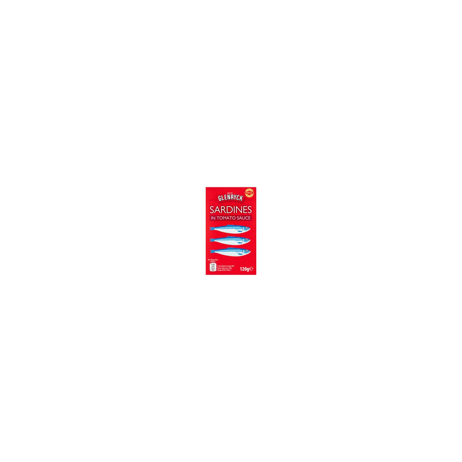 Glenryck sardines in tomato sauce 120g, imported from the UK