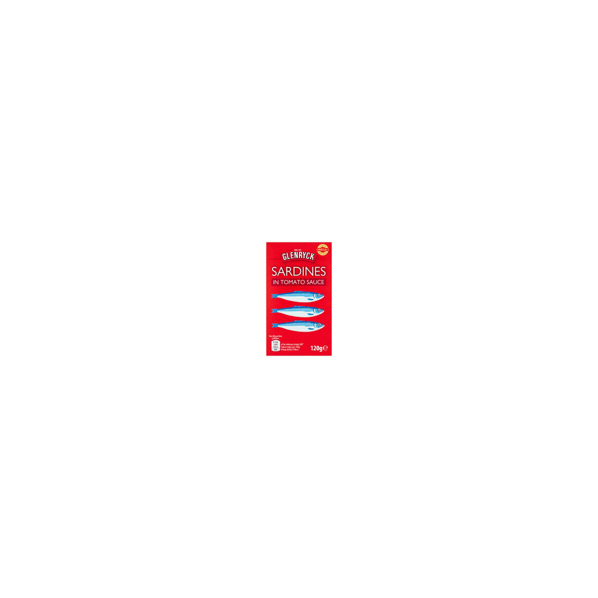 Glenryck sardines in tomato sauce 120g, imported from the UK