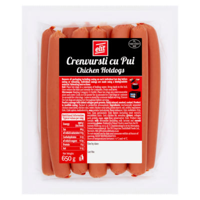 Salchichas de pollo Elit 650g - Producto británico