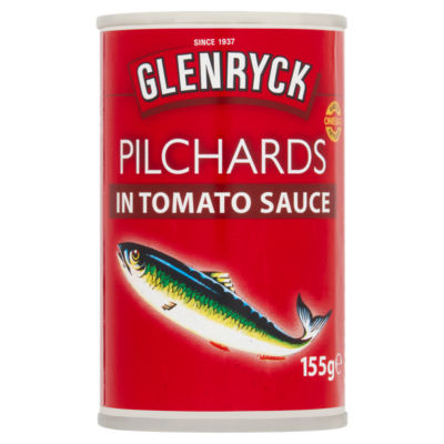 Glenryck Pilchards in Tomato Sauce 155g, UK version