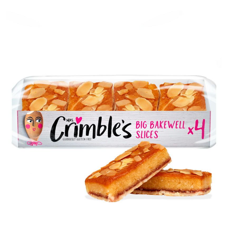 Mrs Crimbles 4 Gluten Free Bakewell Slices GOODS ASDA   