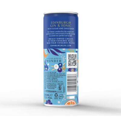 Edinburgh Gin London Dry & Tonic 250ml can - British product
