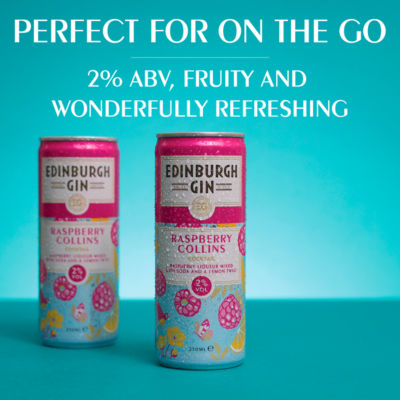 Edinburgh Gin Raspberry Collins cocktail 250ml, imported from the UK