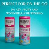 Edinburgh Gin Raspberry Collins cocktail 250ml, imported from the UK