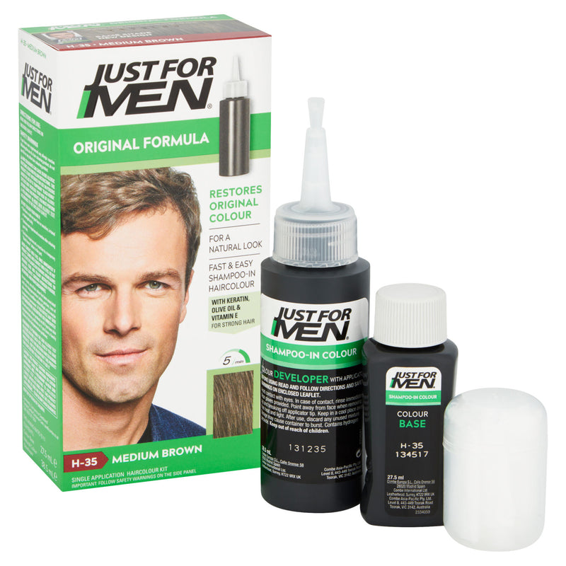 Just For Men Shampoo-in Haircolour in Medium Brown shade, UK version