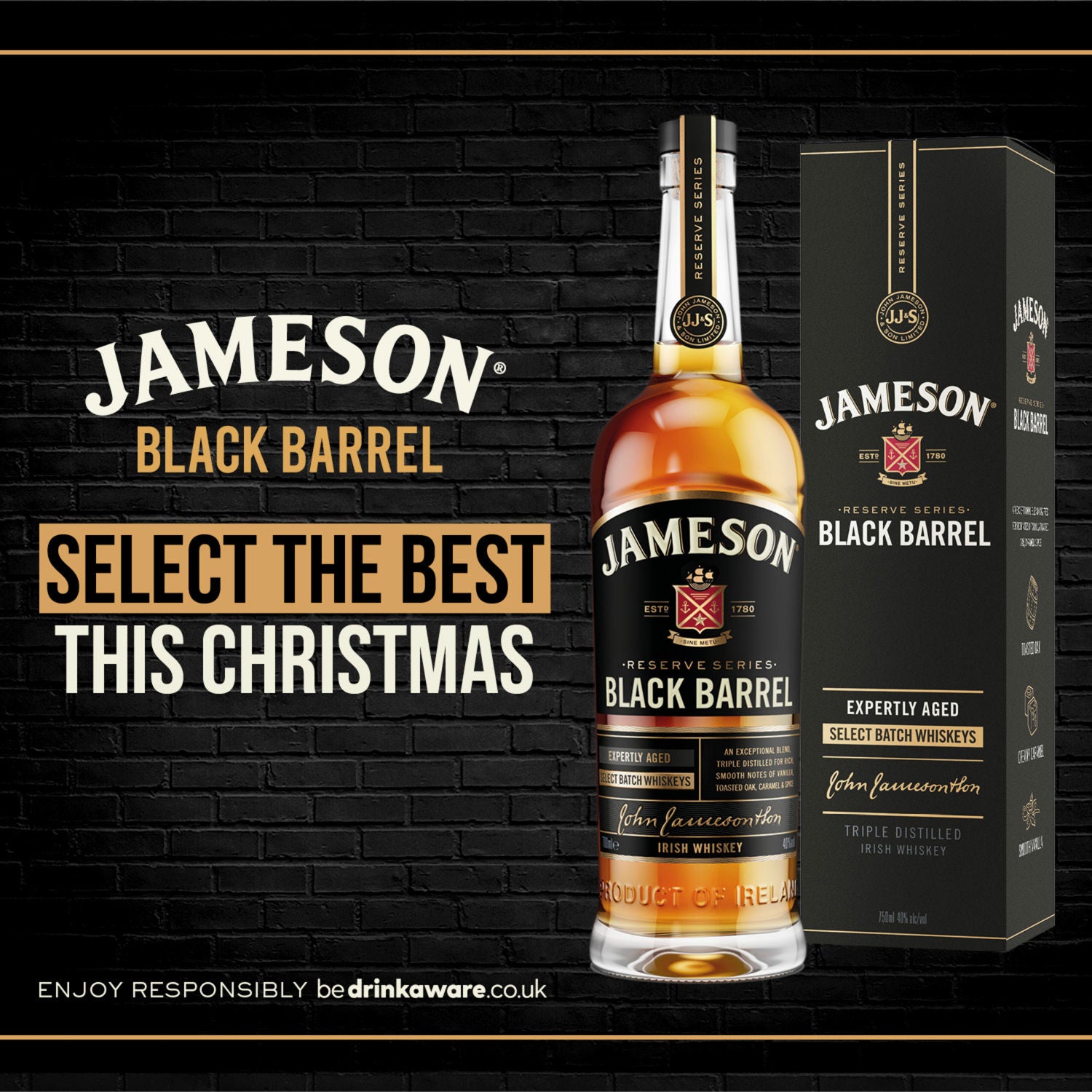 Jameson Black Barrel Irish Whiskey 70cl