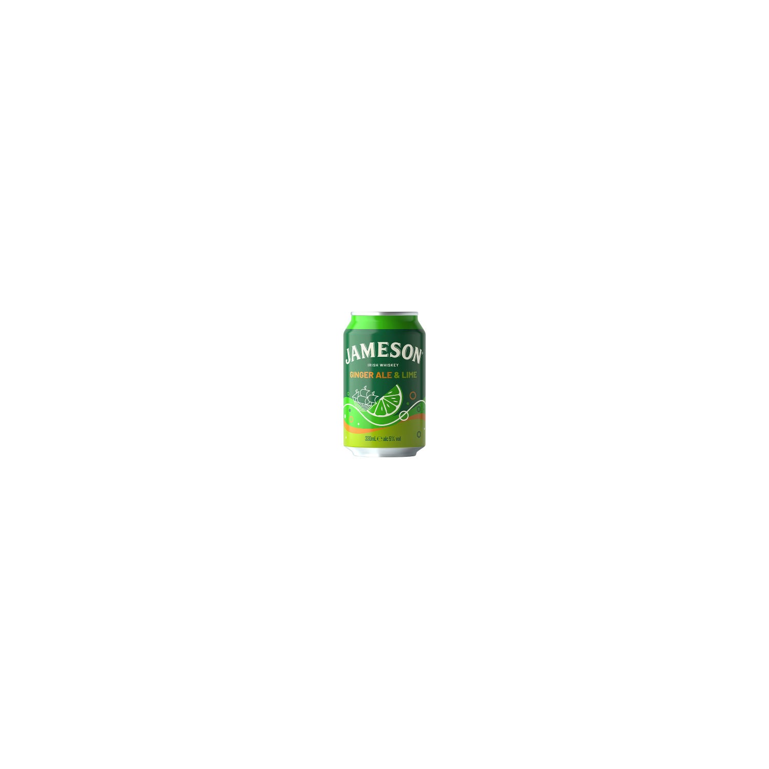 Jameson pre-mixed whiskey ginger ale and lime 330ml (British brand)