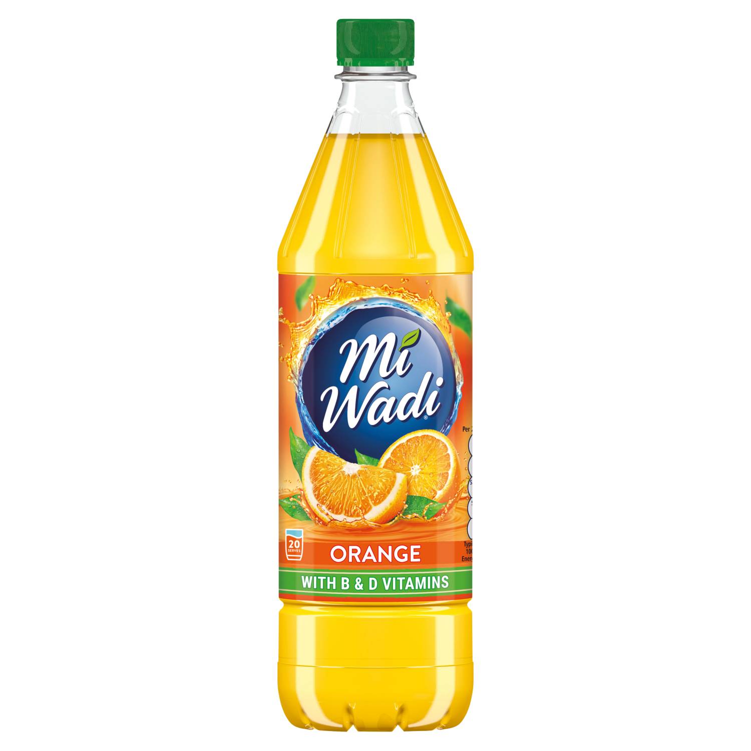 Mi Wadi orange squash with vitamins B D zinc 1L (British brand)