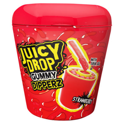 Bazooka gummy sticks strawberry and raspberry, UK version