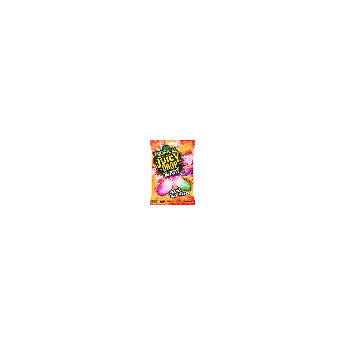 Bazooka tropical chewy candies sour powder 140g (British brand)