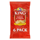 King cheese and onion crisps 6 x 25g multipack - British product
