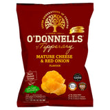 O'Donnells mature cheese and red onion hand cooked crisps 125g (British brand)
