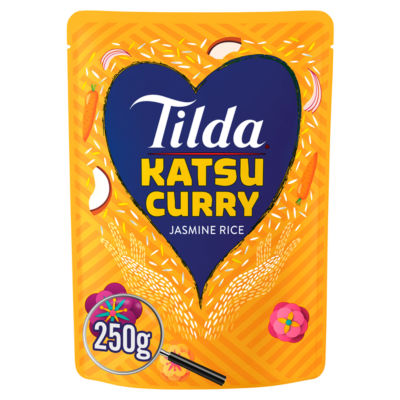 Tilda Katsu Curry Rice 250g, imported from the UK