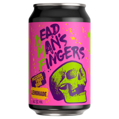 Dead Man's Fingers passionfruit rum and lemonade 330ml, imported from the UK