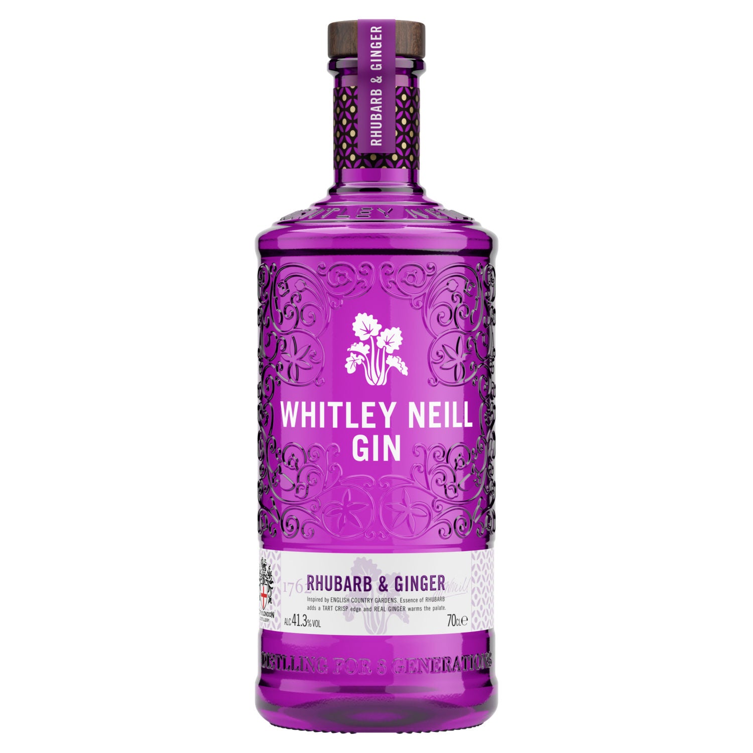 Whitley Neill Rhubarb and Ginger Gin 70cl (British brand)