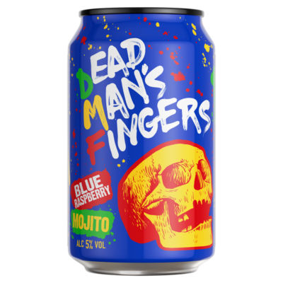 Dead Man's Fingers blue raspberry mojito 330ml, imported from the UK