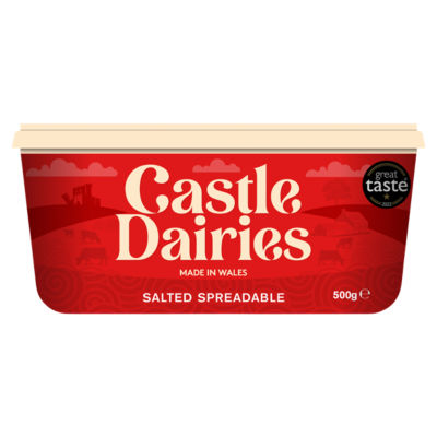 Castle Dairies salted spreadable butter 500g - British product
