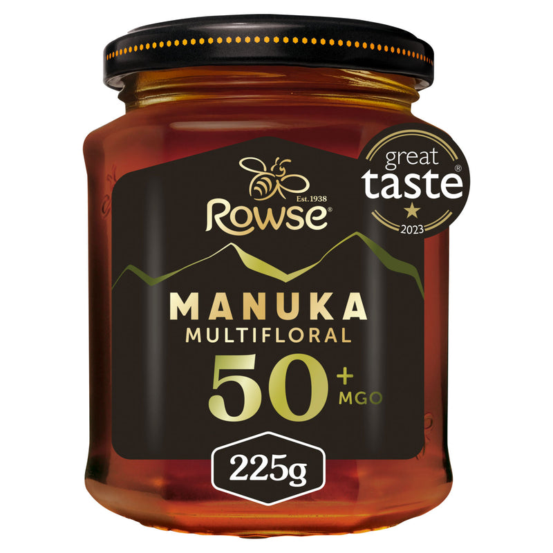 Rowse Manuka Honey 50+ MGO Multifloral 225g jar - British product