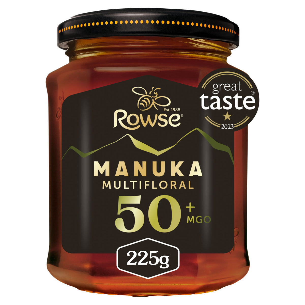 Rowse Manuka Honey 50+ MGO Multifloral 225g jar - British product