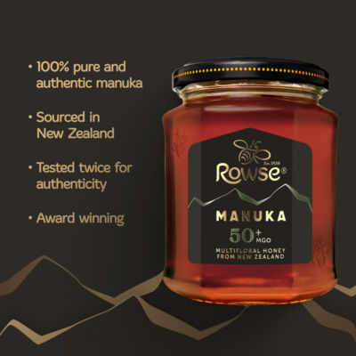 Rowse Manuka Honey 50+ MGO Multifloral 225g jar - British product
