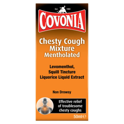 Covonia chesty cough mixture mentholated 50ml, UK version