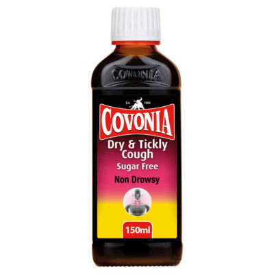 Covonia dry tickly cough syrup sugar free 150ml, UK version