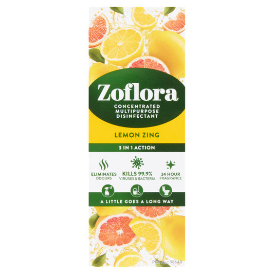 Zoflora Concentrated Multipurpose Disinfectant Lemon Zing GOODS ASDA   